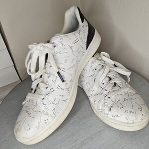 Ellen Degeneres White and Black Love Sneakers